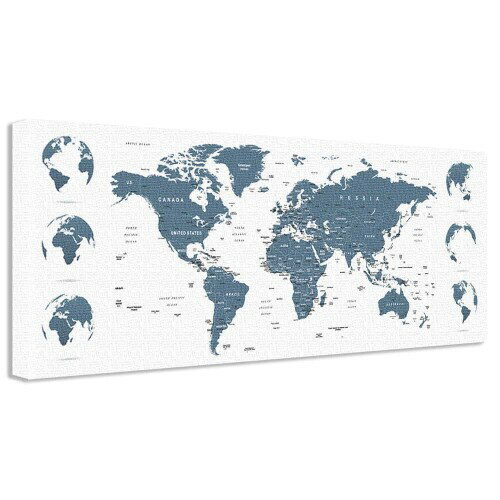 アートデリ ポスター パネル 世界地図 30cm × 78.5cm 日本製 軽量 ファブリック popa-w-1612-01