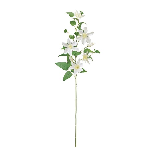 東京堂(Tokyodo) 造花 シャルルクレマチス #001クリームホワイト 花径8〜12×L83×W25cm 1入 FM008885-001