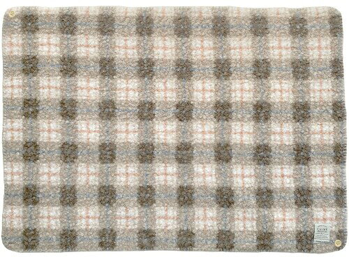 ダイカイ カルム チェックボアブランケット 毛布 W100×H70cm 74381