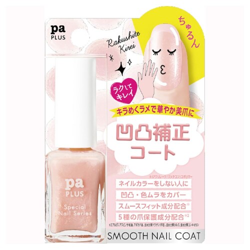 paプラス スムースネイルコート plus11 (9mL) ひと塗りで爪の凹凸・色ムラをカバー! キラめくラメで華やかな美爪に! 凹凸補正ネイルコート ネイルカラーをしない人に! ひと塗りで自然な発色 スムースフィット成分配合で、ちゅるんとしたツヤツヤ美爪に 内容量 : 9mL 商品紹介 【pa(ピーエー) paプラス スムースネイルコート plus11】 ■ひと塗りで爪の凹凸や色ムラをカバーし、キラめく華やかな美爪にするネイルコートです。 ■ネイルカラーをしない人に! ひと塗りで自然な発色。 ■ちゅるんとしたツヤツヤ美爪に! スムースフィット成分配合( ※1)。 ■5種の爪保護成分配合( ※2)。 ( ※1) (アクリレーツ/ジメチコン)コポリマー ( ※2) アルガニアスピノサ核油、アボカド油、加水分解ケラチン(羊毛)、加水分解シルク、加水分解コンキオリン 【内容量】 9mL 原材料 ■成分 酢酸ブチル、酢酸エチル、ニトロセルロース、(アジピン酸/ネオペンチルグリコール/無水トリメリト酸)コポリマー、クエン酸アセチルトリブチル、イソプロパノール、アクリレーツコポリマー、ステアラルコニウムベントナイト、アルキッド-2、(アクリレーツ/ジメチコン)コポリマー、ブタノール、(スチレン/アクリレーツ)コポリマー、酸化チタン、マイカ、シリカ、オキシベンゾン-1、合成フルオロフロゴパイト、ジ安息香酸トリメチルペンタンジイル、ポリビニルブチラール、アルミナ、ジメチコン、トリメチルシロキシケイ酸、酸化鉄、メチコン、水酸化Al、水、アボカド油、アルガニアスピノサ核油、加水分解ケラチン(羊毛)、加水分解シルク、加水分解コンキオリン 使用方法 ■爪の油分を落とし、自爪の上にスムースネイルコートを塗ります。 ■2度重ね塗りすることで、より美しい仕上がりになります。 ■オフはネイルリムーバーをご使用ください。 安全警告 ■火気の近くでの使用はおやめください。 ■極端に高温の場所、直射日光の当たる場所に保管しないでください。 ■傷、はれもの、湿疹等、異常があるときは使用をおやめください。 ■使用中、又は使用後日光にあたって、赤み、はれ、かゆみ、刺激等の異常があらわれたときは、使用を中止し、皮フ科専門医等へご相談ください。そのまま化粧品類の使用を続けますと悪化したり、まれにかぶれやシミになることがありますので、ご注意ください。 ■うすめ液はご使用にならないでください。 ■爪に異常がある時は使用をおやめください。 ■使用後は、キャップをしっかりと閉め、乳幼児やペットの手の届かないところに保管してください。 ■保管環境によっては変色する可能性がありますが、品質には問題ありません。 ■乾燥速度は塗布量によって異なります。 商品コード20081642845商品名paプラス スムースネイルコート plus11 (9mL)型番plus11サイズ9mLカラーplus11※他モールでも併売しているため、タイミングによって在庫切れの可能性がございます。その際は、別途ご連絡させていただきます。※他モールでも併売しているため、タイミングによって在庫切れの可能性がございます。その際は、別途ご連絡させていただきます。