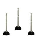 ミツギロン(Mitsugiron) 区画整備用品 チェーンスタンド 2段フック 3本組 チェーン付き ホワイト SF-62-2W