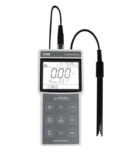 アペラ インスツルメンツ EC400S ポータブルEC(導電率)/TDS/塩分/抵抗率/温度計 GLPデータ管理機能(本体メモリ500点)USBデータ出力