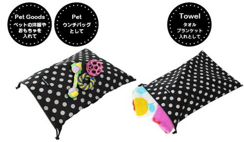 Hanna Hula ペット 消臭マナー巾着 L 抗菌 うんち袋 消臭袋 カラフルりんご 縦43cm×横32cm