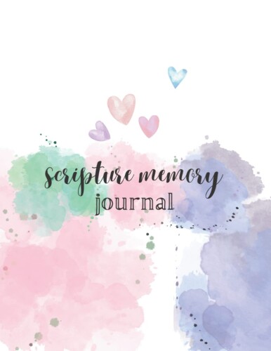 Scripture Memory Journal: Watercolor, multi color | 8.5 x 11" 160 colorful pages