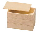 J-kitchens 重箱 3段 木製 6寸 1/2長手白木 お重箱 18.5cm x 9.7cm x 15.3cm 日本製