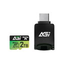 AGI 2TB TF138 マイクロsdカード/Type Cカードリーダー, Nintendo Switch動作確認済. MicroSDXC A2 U3 V30 4K UHS-I U3 (読み出し速度最大170MB/s、書き込み速度最大160MB/s) アダプタ付き