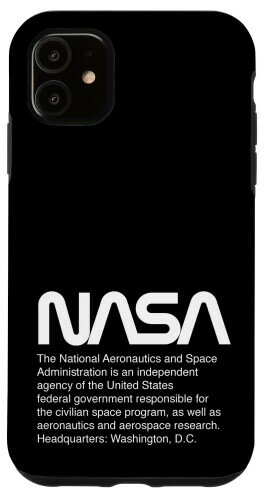 NASA ワーム - NASA 法的説明テキスト NASA スマホケース iPhone 11 用