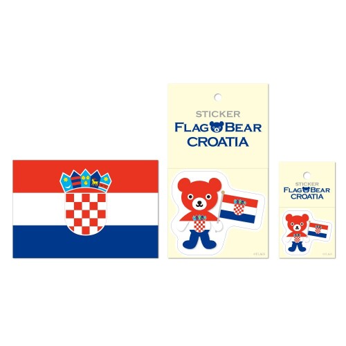 ムーングラフィックス ステッカー ポストカード 国旗 クロアチア SET40