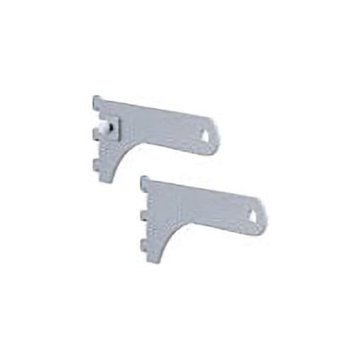 ウッドワン 背中で受ける棚柱セット シルバー色 ハンガーパーツ ブラケット(2入) (長さ130x奥行70x厚み20mm) SKPTBS-2C-S