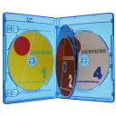 オーバルマルチメディア ブルーレイ収納ケース BD 4枚収納 クリアブルー 14.5mm厚 Blu-rayDiscロゴ有 25個箱入り