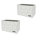 スタイルデコール(STYLE Decor) ファブリックボックス Mサイズ (25cm×38cm×25cm) 2個セット フルール 収納ボックス おしゃれ W4...