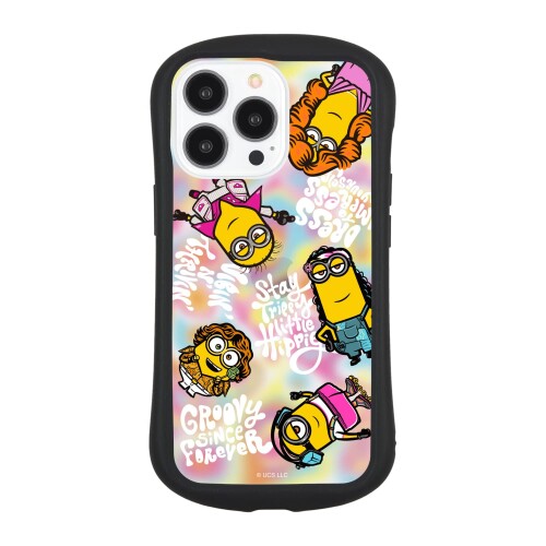 구루만디즈 [미니언즈 피버] 시리즈 iPhone13 Pro (6.1 인치) 대응 하이브리드 클리어 케이스 사이키델릭 MINI-356A