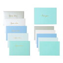 Clairefontaine クレールフォンテーヌ 専用箱付き カード・封筒セット各10枚(5色×各2枚) メッセージカード Clairefontaine open when letters cfowlboxbl