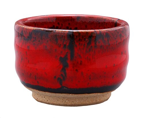 美濃焼 鬼深紅 ぐい呑み おちょこ 猪口 盃 陶器 酒器 径約6.6×高さ4.3cm 紅色 赤 レッド 日本製 132-1772