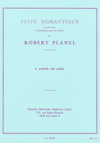 ウィットナー プラネル : 6つのロマンティック組曲 第五巻 クリスマスの物語 (サクソフォン、ピアノ) ルデュック出版