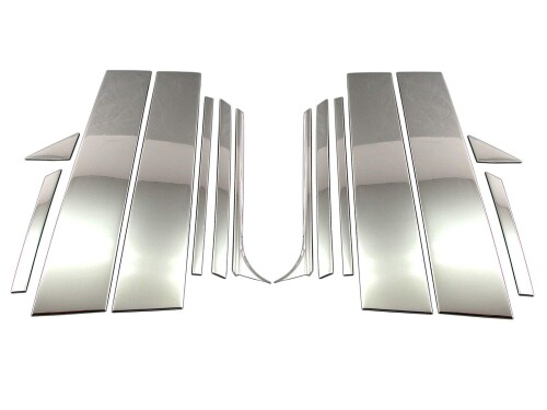 BRIGHTZ ハリアーハイブリッド AXUH80 AXUH85 超鏡面ステンレスメッキピラーパネルバイザー無用 14PC AVU65 AVU U65 65 ハリアー ハイブリッド ハリアーハイブリット ハイブリット ハリヤーハイブ