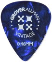 Grover Allman Vintage Celluloid, Blue, 0.46mm 10枚 世界で3,500万枚以上の販売実績を誇るGROVER ALLMANのピックです(10枚セット) ビンテージ・セルロイドピックはトラディショナルな形、スムーズなピッキングと温かい音が特徴です。 非常に柔らかいため、アコースティク・ギターでのストローク等に適している。 【形状】ティアドロップ 【厚さ】0.46mm 【色】青 説明 商品紹介 世界25ヶ国、3,500万枚以上の販売実績。 豪州発のピックメーカー 【GROVER ALLMAN (グローバーオールマン)】 EXTREMEのギタリストであるNUNO BETTENCOURT(ヌーノ ■ベッテンコート)や、 ベーシストのPAT BADGER(パット ■バジャー)を始め、 ROB ZOMBIE BANDやMARILYN MANSONでギタリストを務めたJOHN 5(ジョン ■ファイブ)、 ALICE COOPER BANDのTOMMY HENRIKSEN(トミー ■ヘンリクセン)など、 世界のプロフェッショナルが愛用しているオーストラリア発のギターピックです。 ---世界のプロが魅了された、高度な技術力。 高度な技術により、他メーカーとは一線を画すエッジ処理が施され、 よりスムーズなピッキングが可能となっています。 ---豊富なバリエーションに、独自のシェイプ。選べるピック。 ティアドロップ、おにぎり、ジャズ等の定番のシェイプに加えて、 GROVER ALLMANオリジナルの 【ISOシェイプ】は、通常のティアドロップよりも全ての角が鋭角になっています。 それにより、指で握りこむ面積が広くなり、より握りやすく、ピッキングが安定するようになります。 素材においては、ポピュラーなセルロイドを中心に、デルリン、ナイロン、 そして独特なツルツルとした手ざわりのG-POLYなど、様々なラインナップを擁しています。 ---高度なプリント技術、美しいデザイン。 ビンテージセルロイドシリーズに代表される美しいデザインは、 選び抜かれたより鮮やかな素材を使用しています。 また高度なプリント技術を駆使し、 【SIMPSONS】や 【Rockin' Jelly Bean】、 日本国内ではLINEスランプなどで人気のキャラクター 【カナヘイの小動物】などのデザインを落とし込み、 オリジナリティのあるピックのリリースも続けています。 ご注意(免責)必ずお読みください 色柄には個体差がありますのでご了承下さい 。 商品コード20063906090商品名Grover Allman Vintage Celluloid, Blue, 0.46mm 10枚型番AMPPV4407サイズ0.46mmカラーBlue※他モールでも併売しているため、タイミングによって在庫切れの可能性がございます。その際は、別途ご連絡させていただきます。※他モールでも併売しているため、タイミングによって在庫切れの可能性がございます。その際は、別途ご連絡させていただきます。