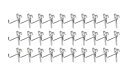 ユノックス ワイヤーネット用フック 50mm (B品) 30本セット ワイヤーネット・メッシュパネル専用のフック 陳列 展示 ディスプレイ 収納