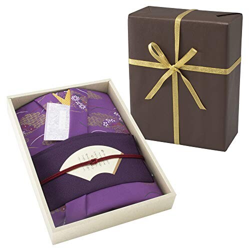 風呂敷 紫 ふろしき (約70×70cm) 、金封ふくさ (約20×12cm) 彩美きもの姿 1511 (包装紙ブラウン) 風呂敷 紫 ふろしき (約70×70cm) 、金封ふくさ (約20×12cm) 彩美きもの姿 1511 (包装紙ブラウン)