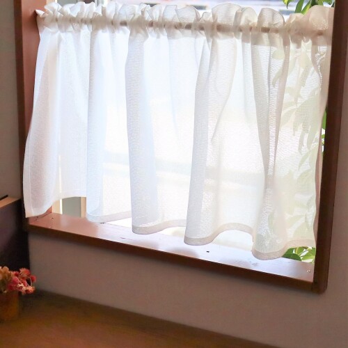 カーテン研究所 幅140cm x70cm 1枚入り小窓 目隠し 透けにくい ミラー UVカット 洗える シンプル