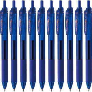 ぺんてる ゲルインキボールペン エナージェルS 1.0mm 青 10本 BL130-C