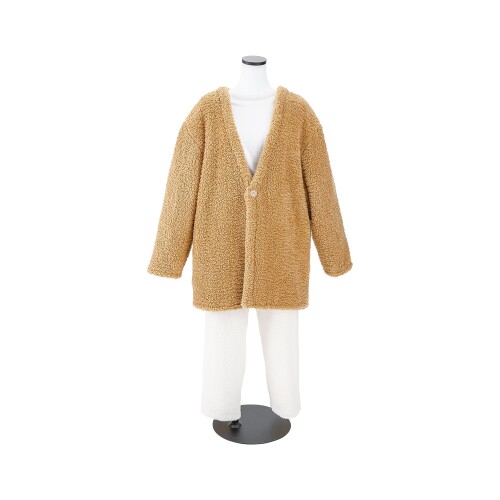 りぶはあと ルームウェア パピーコート ブラウン (着丈80cm) トイプードル もこもこ 14121-32