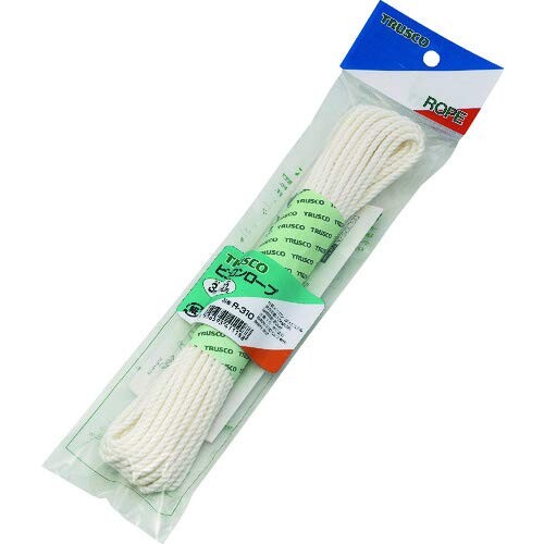TRUSCO(トラスコ) ビニロンロープ 白 3mm×10m 3つ打タイプ R-310 x 100 巻 TRUSCO(トラスコ) ビニロンロープ 白 3mm×10m 3つ打タイプ R-310 x 100 巻