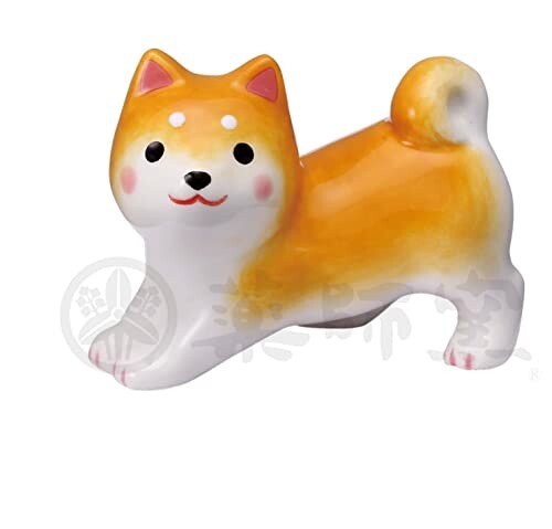 薬師窯 和楽づくし わんこ日和柴犬箸置き のび 3ヶ入