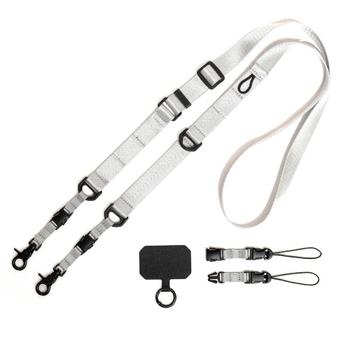 (DEVICE+) (デバイス+) ギアストラップ スマホショルダー WEBBING MULTI GEAR STRAP (シルバー)