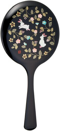 ミタニ 山中漆器(Mitani) 山中塗 花の小路 手鏡 黒 M15393-4 ミタニ 山中漆器(Mitani) 山中塗 花の小路 手鏡 黒 M15393-4