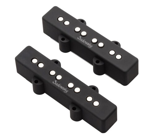 Sadowsky J/J-Style Bass Pickup Set (Alnico V/Alnico III), Noise-Cancelling, Split Coil, 4-String - Bridge & Neck 黒