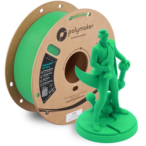 ポリメーカ(Polymaker)3Dプリンタ—用耐熱性フィラメント Polymaker HT-PLA 1.75mm径 1kg巻 Polymaker HT-PLA Green PolymakerのHT-PLAフィラメントは、150[度]までの温度でも反りや変形を起こさずに耐えられるよう設計された、高品質な耐熱性3Dプリント素材です。 HT-PLAは、工業用グレードの耐久性と標準PLAの容易な印刷性・高精度を兼ね備えています。最大300mm/秒の印刷速度にも対応し、高機能部品をかつてない速さで造形できます。 高温環境下でも信頼性の高い高強度3Dプリントフィラメントをお探しなら、HT-PLAが最適なソリューションです。 素材:PLA フィラメント径:1.75 mm(±0.05 mm) フィラメント重量:1 kg スプール径:20 cm / スプール穴径:5.5 cm / スプール厚:6.5 cm PolymakerのHT-PLAフィラメントは、150[度]までの温度でも反りや変形を起こさずに耐えられるよう設計された、高品質な耐熱性3Dプリント素材です。 HT-PLAは、工業用グレードの耐久性と標準PLAの容易な印刷性 ■高精度を兼ね備えています。最大300mm/秒の印刷速度にも対応し、高機能部品をかつてない速さで造形できます。 高温環境下でも信頼性の高い高強度3Dプリントフィラメントをお探しなら、HT-PLAが最適なソリューションです。 商品コード20080880933商品名ポリメーカ(Polymaker)3Dプリンタ—用耐熱性フィラメント Polymaker HT-PLA 1.75mm径 1kg巻 Polymaker HT-PLA Green型番PA17006サイズ1kgカラーグリーン※他モールでも併売しているため、タイミングによって在庫切れの可能性がございます。その際は、別途ご連絡させていただきます。※他モールでも併売しているため、タイミングによって在庫切れの可能性がございます。その際は、別途ご連絡させていただきます。