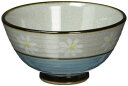西海陶器(Saikaitoki)波佐見焼 お茶碗 飯碗 花化粧柄 青色 日本製 60118