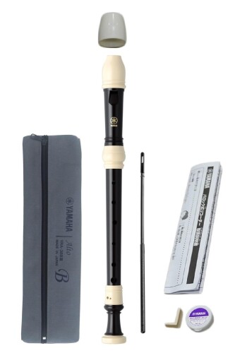 ヤマハ YAMAHA アルト リコーダー バロック式 YRA-38BIII 純正キャップセット 指掛け そうじ棒 リコーダークリーム 布ケース 運指表 ABS樹脂製