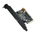 エアリア USB3.2 Gen2x2(TypeC)を1ポート増設 特注専用ブラックブラケットモデル 増設PCIEXpressx4ボード SD-PE4U32-C1L BIG SINGLE TURBO(2)