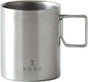 KOGU 珈琲考具 マグカップ 二重マグカップ 330ml ステンレス 食洗機対応 折りたたみハンドル 中空二重構造 キャンプ アウトドア 燕三条 42165 ...