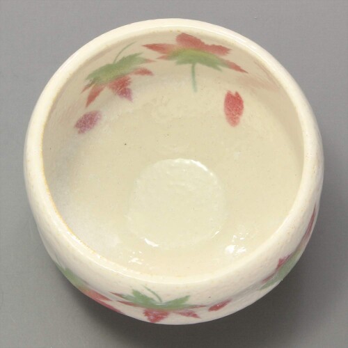 美濃焼 ゆったり碗 (茶托付) 紅葉 日本製 503-04