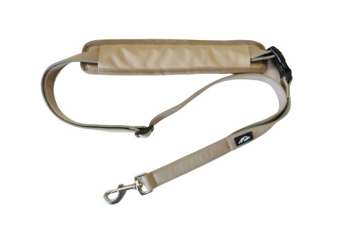 Harness Leash - Hakusan ゼロショルダーパッド 犬用リード (タン×タン, ワンサイズ)