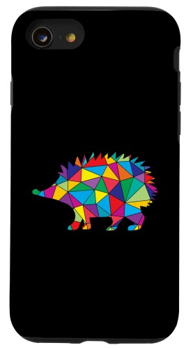 iPhone SE (2020) / 7 / 8 低ポリアート ハリネズミ 恋人 男性 女性 幾何学模様 ハリネズミ スマホケース