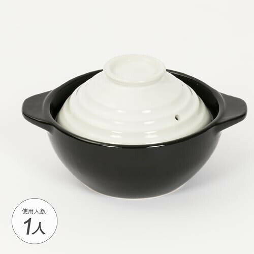 武田コーポレーション(Takeda corporation) ホワイト 17×17×7.5cm ふきこぼれにくい一人用土鍋WH FKN1D-WH mannishboy-24461011 マニッシュボーイ サンプル画像2