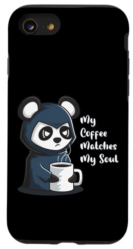 iPhone SE (2020) / 7 / 8 My Coffee Matches My Soul カフェイン オタク ゴス パンダ ベア スマホケース