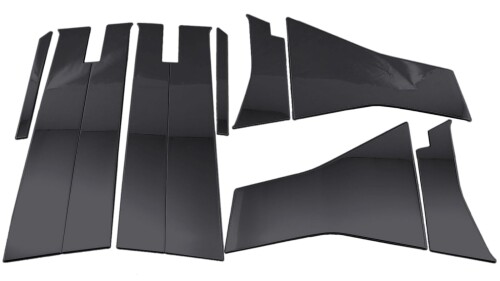 BRIGHTZ ekクロス EV B5AW 超鏡面ステンレスブラックメッキピラーパネル バイザー...