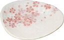 宗峰窯 皿 平安桜 三角 14×15×2.3cm 317-19-403