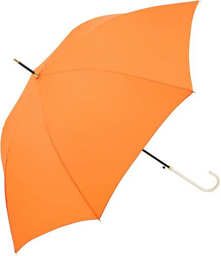 ビコーズ 長傘 プレーンカラージャンプ オレンジ B-159286