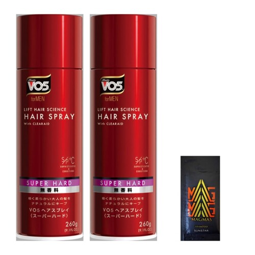 VO5 フォアメン ヘアスプレイ260g(スーパーハード) 無香料2本＋おまけつき