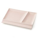 美濃焼 miyama 深山 皿 プレート 仕切り パレット皿 L 24×18cm 電子レンジ 食洗機対応 「 isola イゾラ 」 桃釉 ピンク 日本製 59-007-122