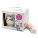 コージカンパニー マグカップ 270ml ギフトbox入り コーヒーカップ ネコ 猫 しっぽ付き チャーム 電子レンジ対応 化粧箱 磁器 日本製 しっぽ付きチャ...