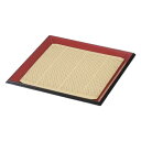 J-kitchens そば 器 ざるそば 7寸角布目 そば皿 朱渕黒 割れにくい 樹脂製 21×21×3cm 日本製