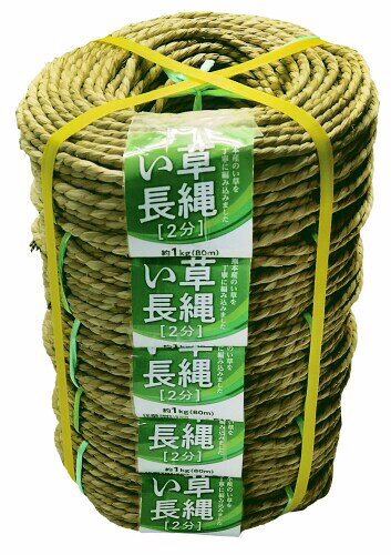 国産 天然 い草 長縄 (約1kg 約80m) しめ縄 仏事 神事 国内製造 水勘製簾所 ?国産(熊本産)のい草を使い、撚り合せて作った自然素材の、い草長縄です。 ?【使用用途】化粧縄 室内装飾用 門松 しめ縄 神事 樽結束 根巻き 枝縛り 枝吊りなど ?わら仕様の長縄と違い表面はざらつきがなく、滑らかで加工しやすくとても丈夫でしっかりとしています。 ?い草は畳表に使われているようにとても強度があり、椅子の張替えや装飾、化粧縄などに使われています。 ?【産地】熊本産 【サイズ】太さ約7mm×長さ約80m×重さ約1kg 【特徴】 ?国産(熊本県)い草使用 ?植木職人さんからも需要あります ?畳やござに使用されているい草は、保湿機能もある優れた素材です ?ざらざら面のあるわら縄と異なり、表面がなめらかで加工しやすく、植木職人や庭のお手入れに装飾用として需要があります 【用途】 ?化粧縄、室内装飾用、農作物の結束、門松、しめ縄、神事、樽結束、根巻き、枝縛り、枝吊り等 【注意事項】 ?天然素材のため太さ、長さ、重量は多少のばらつきがあります ?収穫の年によって色が多少違います。また時間が経つにつれ、い草の色は少しずつ変化していきます。 ?高温多湿な場所ではカビが発生する原因となりますので、風通しの良い場所で保管してください。 商品コード20081644991商品名国産 天然 い草 長縄 (約1kg 約80m) しめ縄 仏事 神事 国内製造 水勘製簾所型番4978860064622サイズ5個セットカラー薄緑※他モールでも併売しているため、タイミングによって在庫切れの可能性がございます。その際は、別途ご連絡させていただきます。※他モールでも併売しているため、タイミングによって在庫切れの可能性がございます。その際は、別途ご連絡させていただきます。