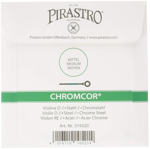 PIRASTRO CHROMCOR クロムコア バイオリン弦 D線 スチール 4/4 クロムスチール巻 3193